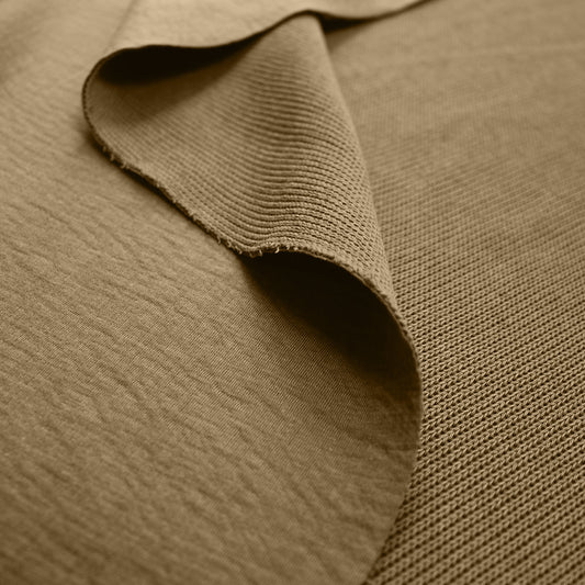 MTM organic cotton doubleface sweater knit - camel 2 yds