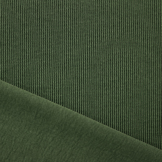 MTM organic cotton doubleface sweater knit - olive 1.625 yd