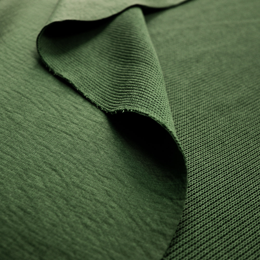 MTM organic cotton doubleface sweater knit - olive 1.625 yd