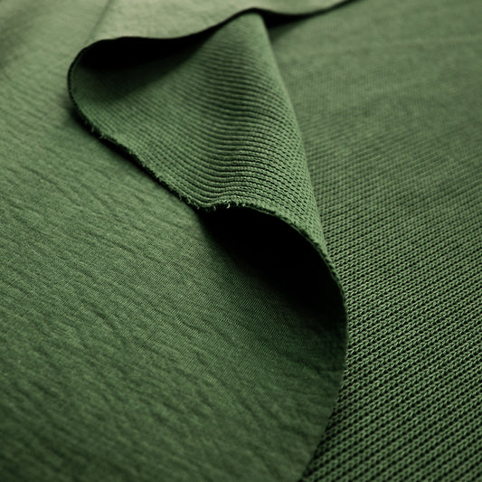 MTM organic cotton doubleface sweater knit - olive 1.625 yd