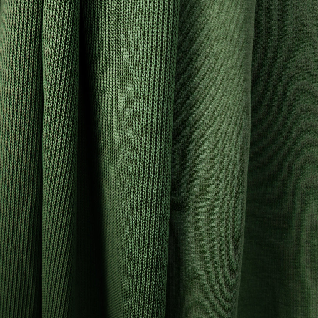 MTM organic cotton doubleface sweater knit - olive 1.625 yd