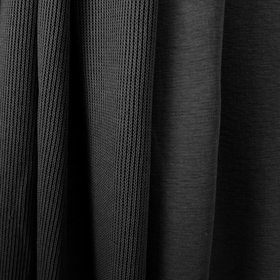 MTM organic cotton doubleface sweater knit - black 1.5 yd