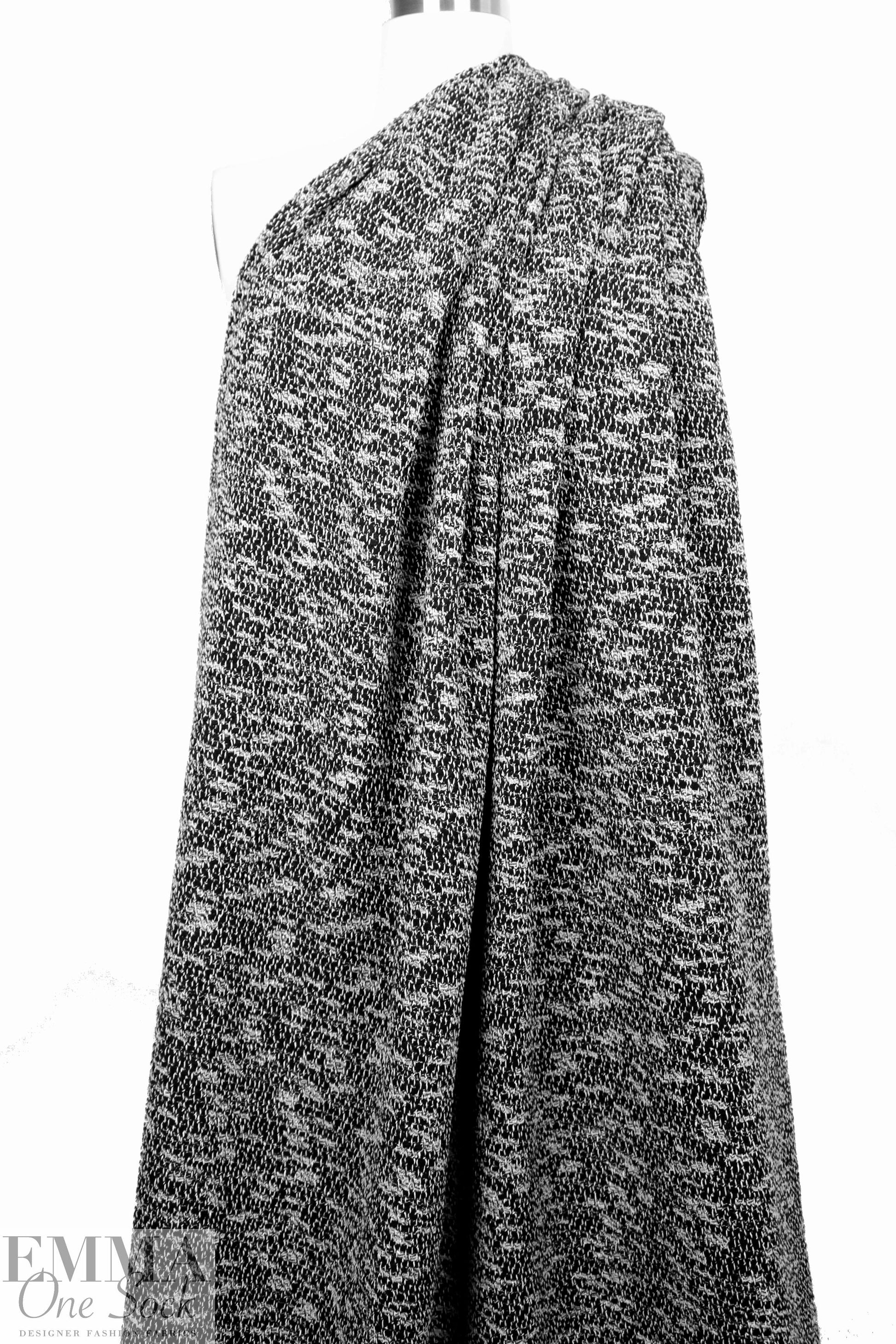 NY designer novelty black/white sweatery woven