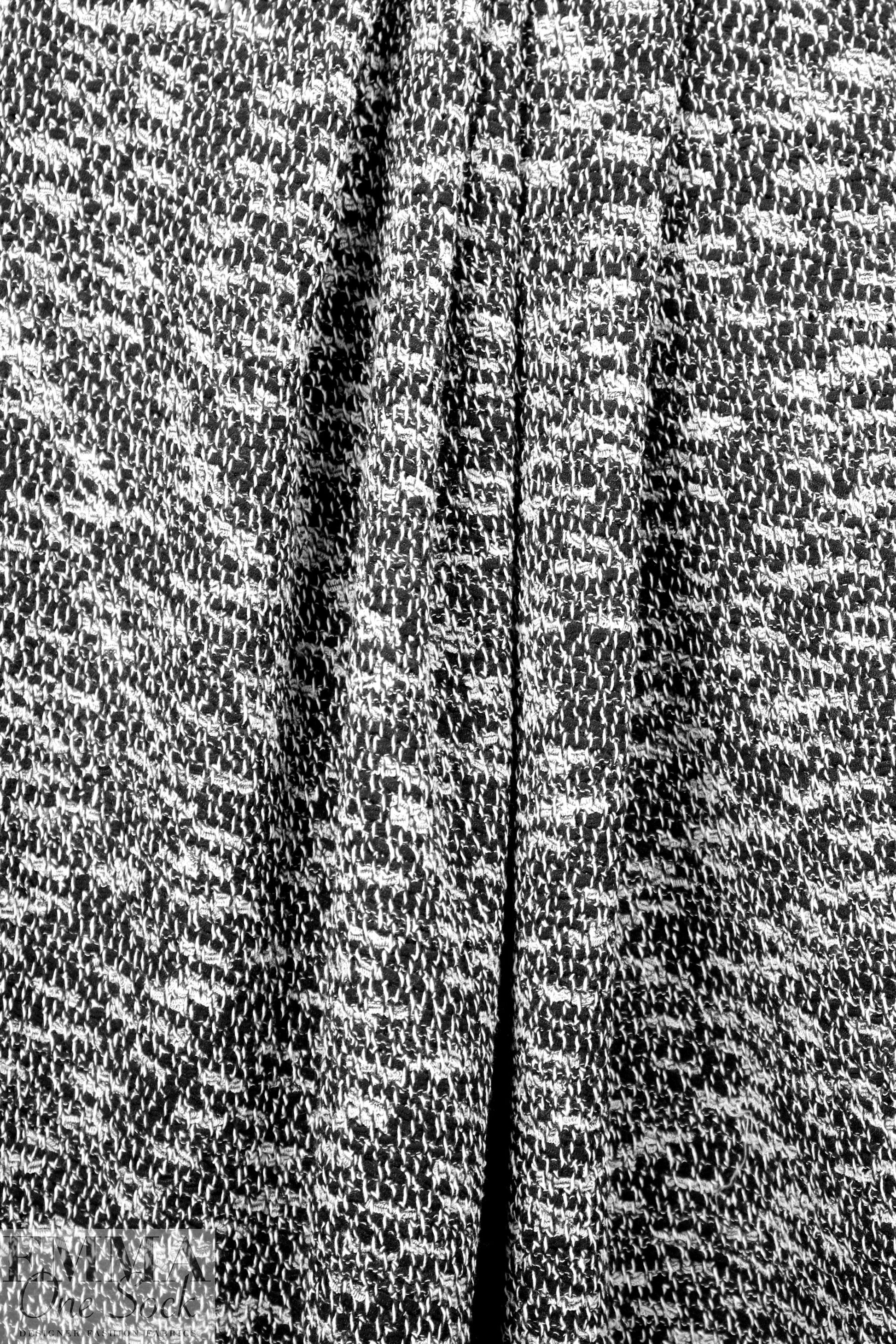 NY designer novelty black/white sweatery woven