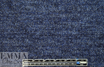 Italian denimy blue tweed cotton/wool sweater knit
