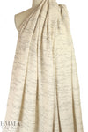 NY designer cream with black slubs cotton sweater knit