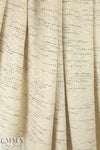 NY designer cream with black slubs cotton sweater knit