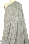 NY designer ribbed sweater knit - salt/pepper .75 yds