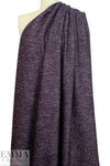 Italian wine/aubergine tweed cotton/wool sweater knit