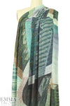 Italian geodot abstract viscose/lycra sweatery knit 1.875 yd
