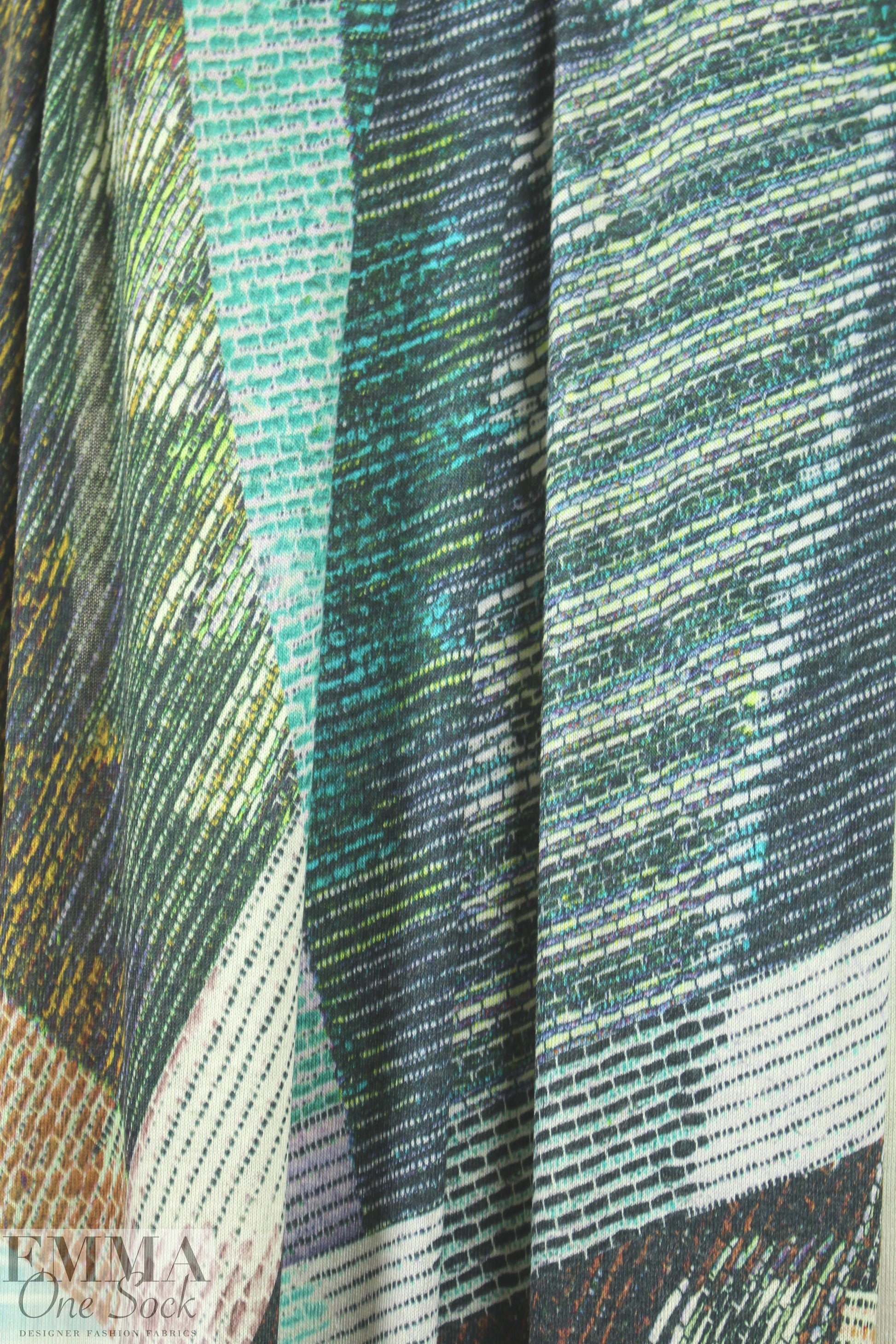 Italian geodot abstract viscose/lycra sweatery knit 1.5 yd