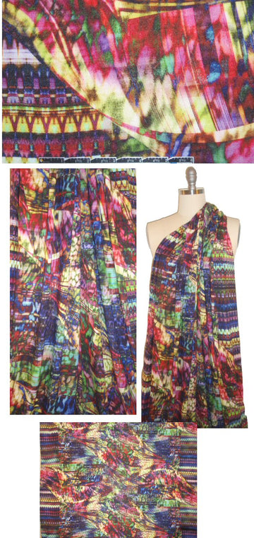 Italian prism fairisle viscose/lycra sweater knit