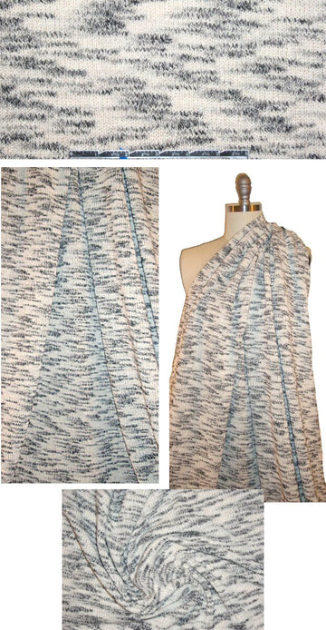 Mi11y black/ivory variegated cotton sweater