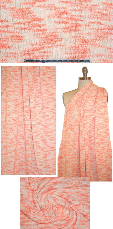 Mi11y orange/ivory variegated cotton sweater