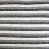 French metallic stripe cotton blend sweater knit - black/gray/gold