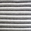 French metallic stripe cotton blend sweater knit - black/gray/gold 1.5 yd