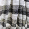 French metallic stripe cotton blend sweater knit - black/gray/gold 1.5 yd