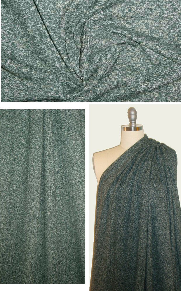 hemp/organic cotton melange sweater - forest