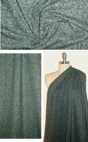 hemp/organic cotton melange sweater - forest