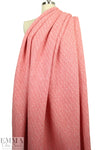 NY designer coral/white stripey sweater knit