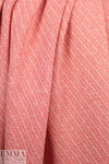 NY designer coral/white stripey sweater knit .66 yds
