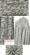 Italian salt-pepper tweedy cotton sweater knit 1 yard