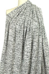 Italian salt-pepper tweedy cotton sweater knit 1.375 yd