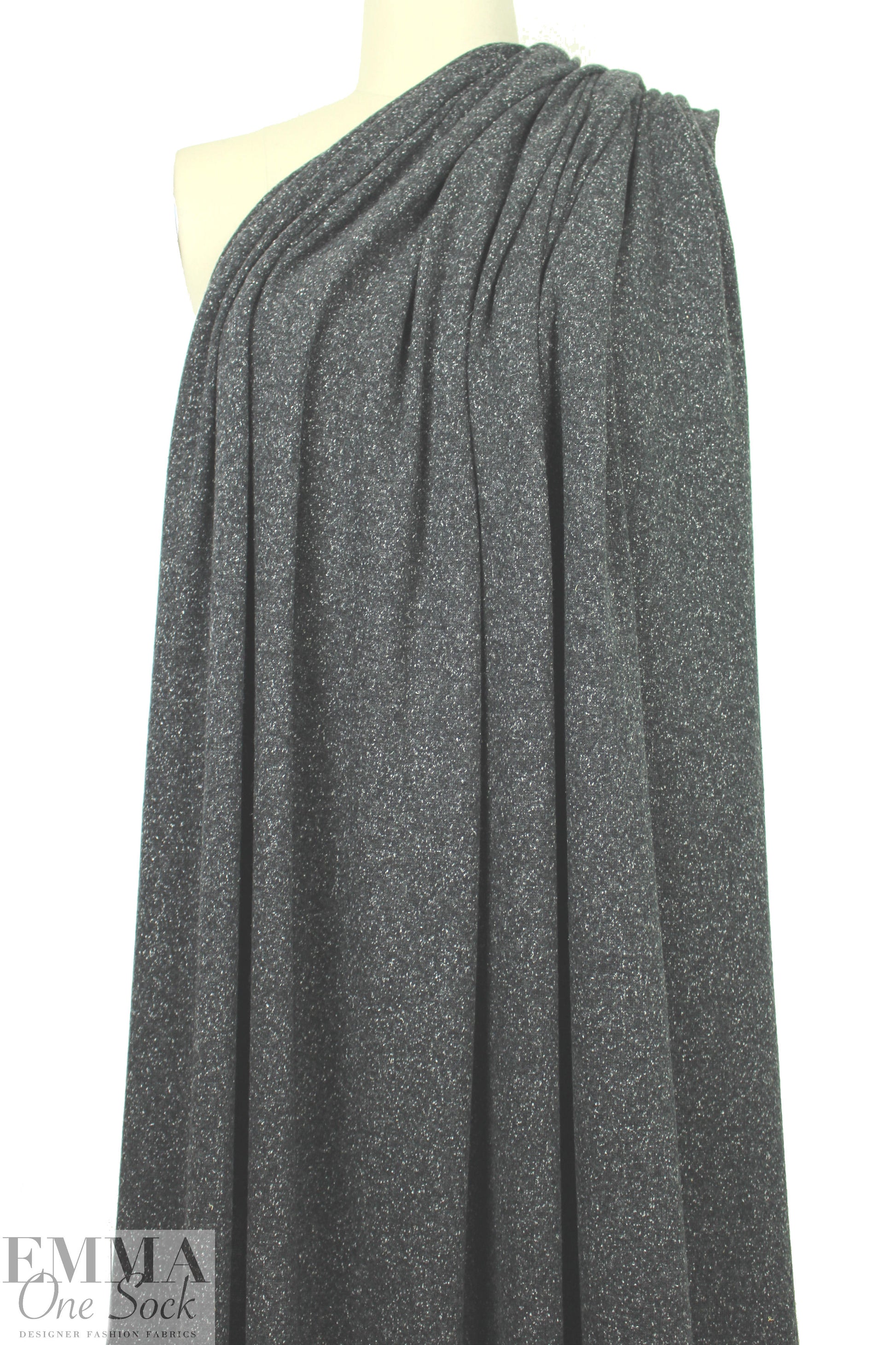 NY designer graphite wool tweed sweater knit