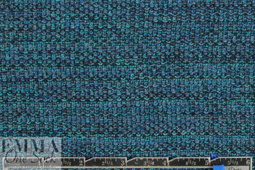 Italian blue/turquoise seed stitch cotton sweater knit