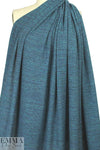 Italian blue/turquoise seed stitch cotton sweater knit