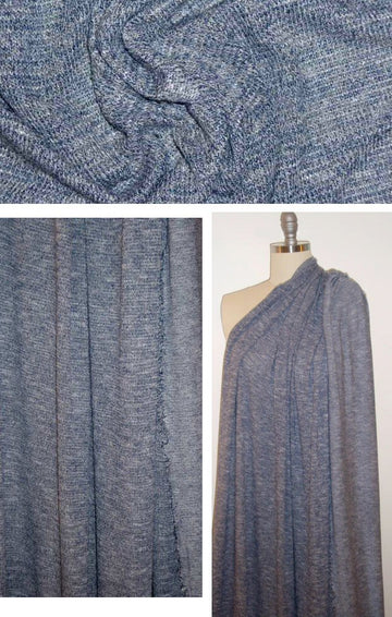 Sp1endid tweedy ltwt. sweater knit - indigo/silver