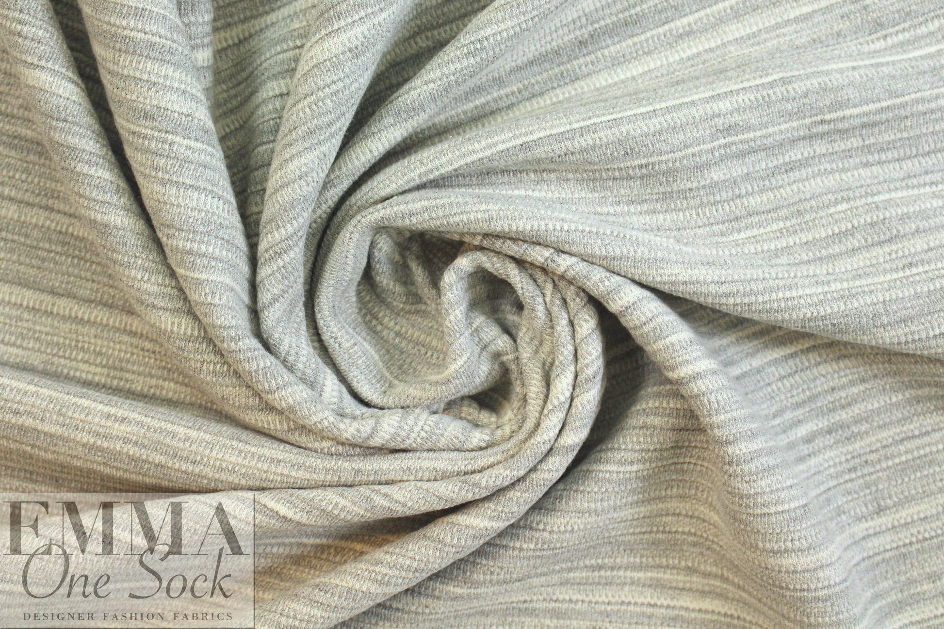 Italian variegated stone cotton/wool sweater knit