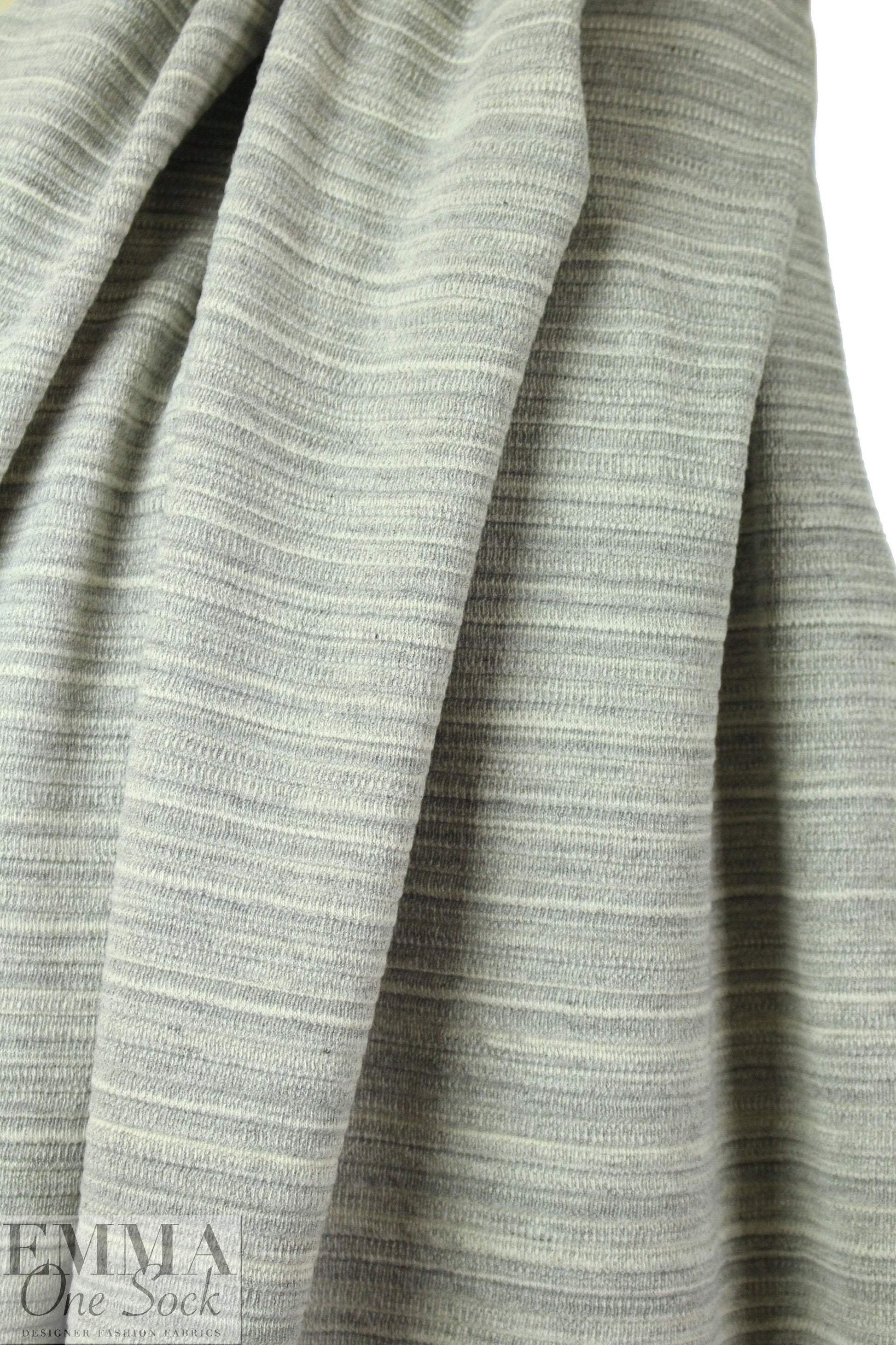 Italian variegated stone cotton/wool sweater knit