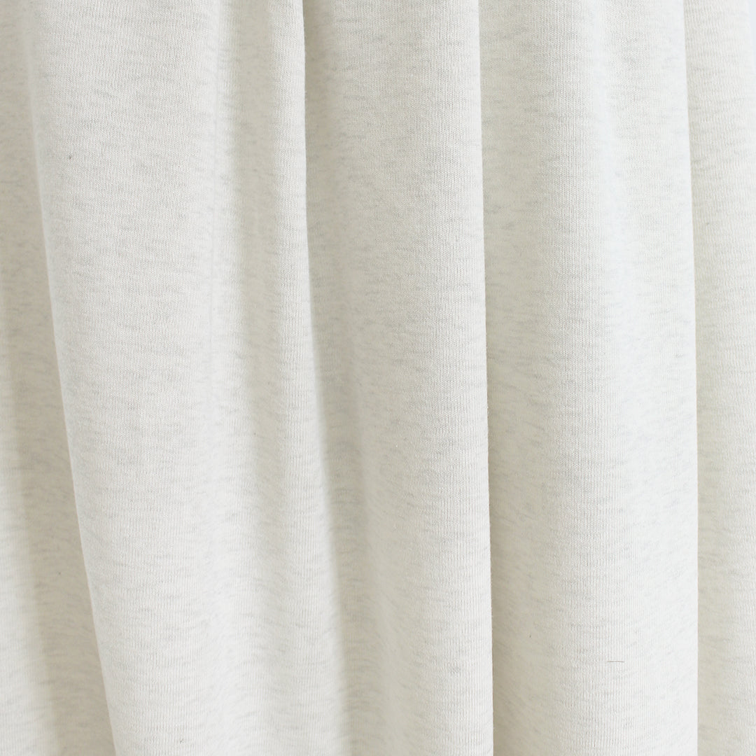 lightweight heathered modal sweater knit - winter white/gray .75 yds