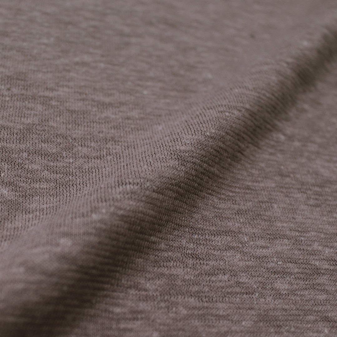 lightweight hemp/organic slubby sweater knit - bistre 1.25 yds