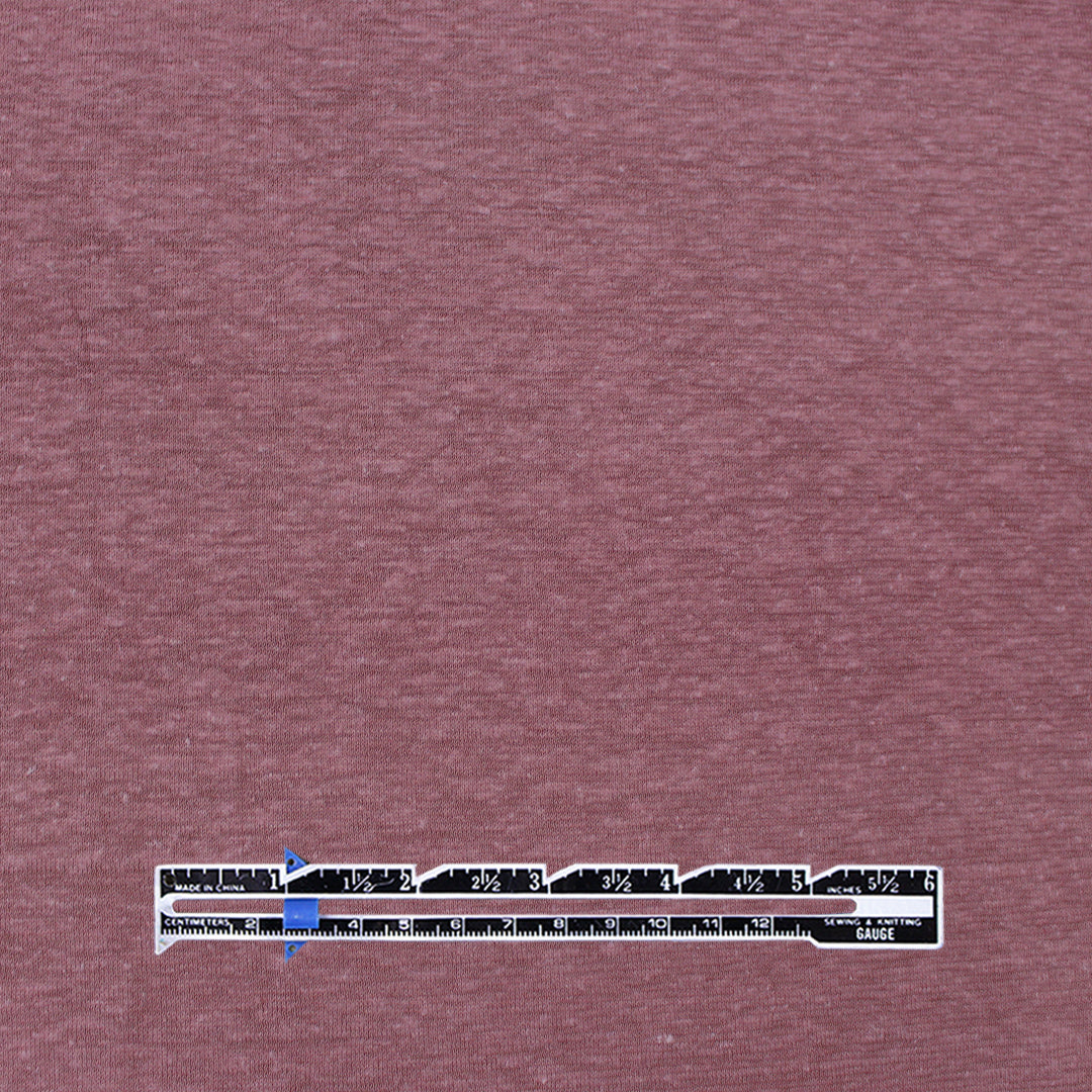 lightweight hemp/organic slubby sweater knit - mauve rose 1.25 yds