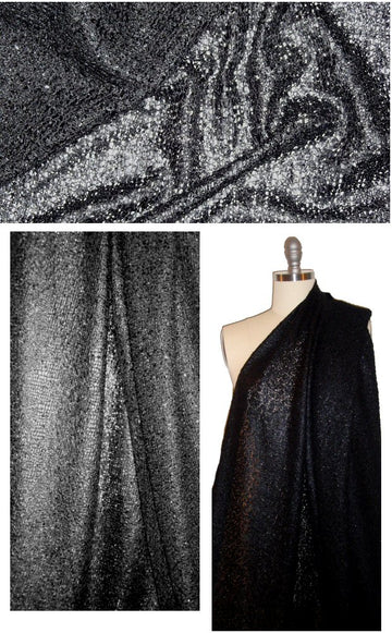 Spirith0use black sweater boucle' with sequins