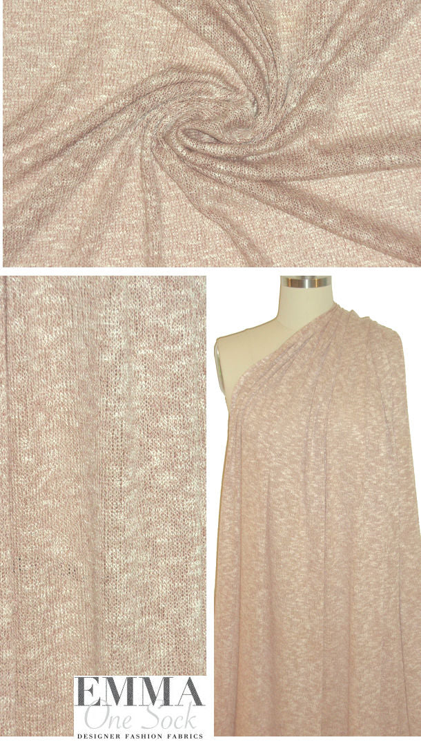 CA designer tweedy sweater knit - almond tweed