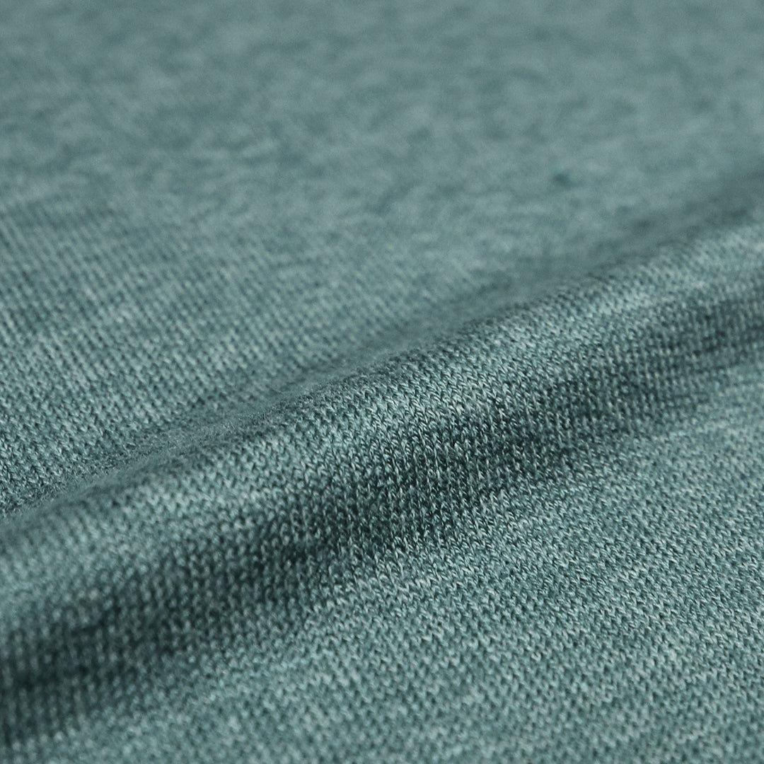 ultra-soft stretch rayon blend sweater knit - stormy teal *FLAW* 1.75 yds