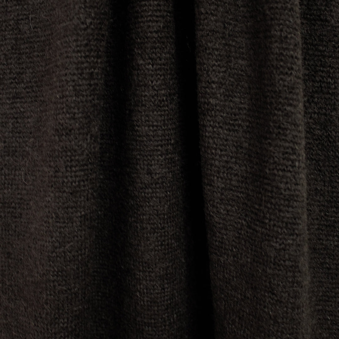 Italian alpaca blend open stitch sweater knit - French roast 1 yard