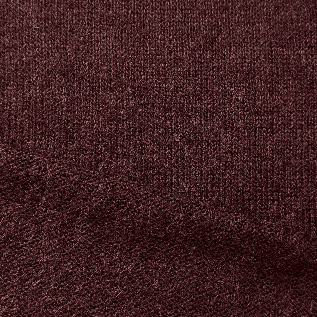 Italian alpaca blend open stitch sweater knit - merlot .6 yds