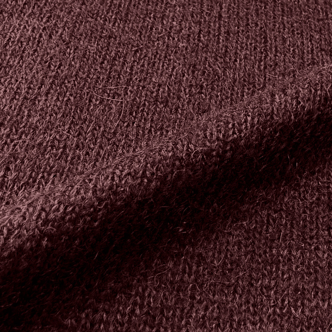 Italian alpaca blend open stitch sweater knit - merlot .6 yds