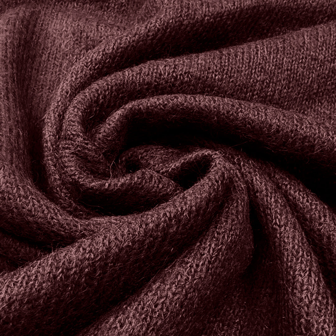 Italian alpaca blend open stitch sweater knit - merlot .6 yds