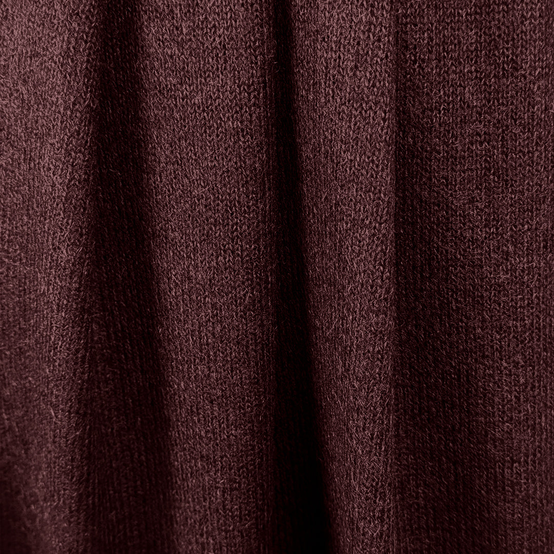 Italian alpaca blend open stitch sweater knit - merlot .6 yds