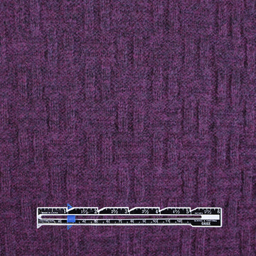 Italian all wool chunky parquet sweater knit - mulberry .75 yds