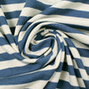 French striped cotton sweater knit - denim-blue/ivory 1.125 yard