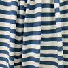 French striped cotton sweater knit - denim-blue/ivory 1.125 yard