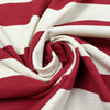 French broad stripe cotton sweater knit - Persian red/ivory .5 yds