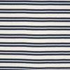 French double-stripe cotton sweater knit - navy/ivory .75 yds
