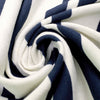 French double-stripe cotton sweater knit - navy/ivory .75 yds